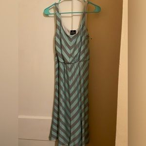 Chevron Blue and Gray Dress